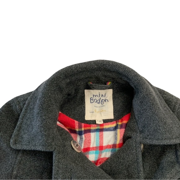 Mini Boden Wool Blend Pea Coat 7/8 - Picture 3 of 4